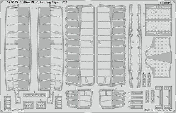 Detailset  Sup[ermarine Spitfire MkVb Landing Flaps (Kotare)  E32-5003