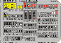 Detailset F/A18 Hornet Placard set (Academy) E32-508