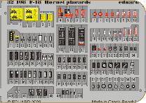 Detailset F/A18 Hornet Placard set (Academy)  E32-508