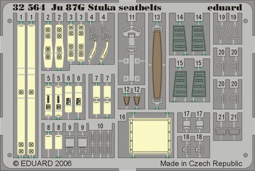 Detailset Junkers Ju87 Seatbelts (Hasegawa)  E32-564