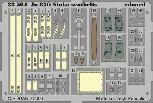 Detailset Junkers Ju87 Seatbelts (Hasegawa) E32-564