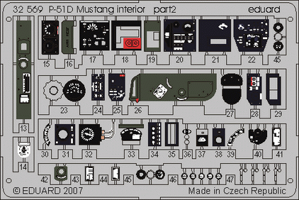 Detailset P51D Mustang Interior (Dragon) E32-569