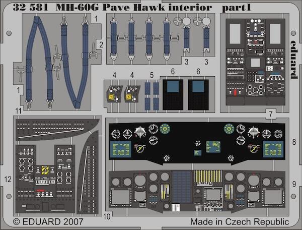 Detailset MH60G Pavehawk (Italeri /Academy)  E32-581