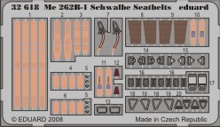 Self Adhesive Messerschmitt Me262B-1 Schwalbe Seatbelts (Trumpeter)  E32-618