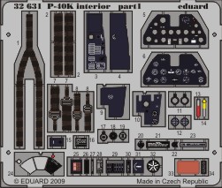 Self Adhesive Curtiss P40K Warhawk Interior (Hasegawa)  E32-631