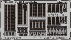 Detailset seatbelts Junkers Ju88A-1 (Revell)  E32-632