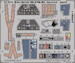 Detailset Curtiss P40E Kittyhawk MKI/MKIII Interior Self Adhesive (Hasegawa) E32-674
