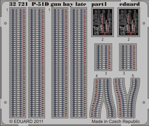 Detailset P51D Mustang Gun bay (Late) (Tamiya) E32-721