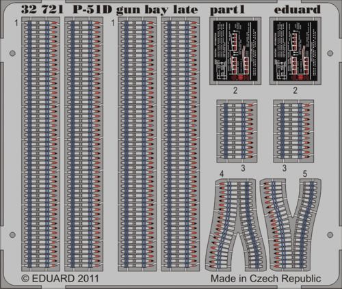 Detailset P51D Mustang Gun bay (Late) (Tamiya)  E32-721