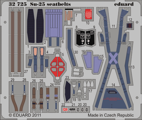 Detailset Seatbelts Suchoi Su25 Frogfoot (Trumpeter) E32-725