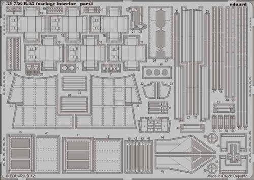 Detailset B25J Mitchell Fuselage Interior (HK Models)  E32-756