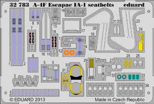 Detailset A4F Skyhawk Escapac 1A-1 Seatbelts (Trumpeter) E32-783