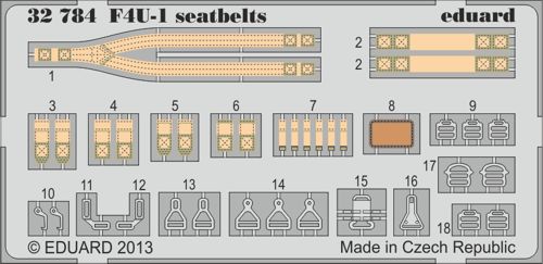 Detailset F4U-1 Birdcage Corsair Seatbelts set (Tamiya)  E32-784