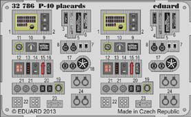 Detailset P40 Warhawk Placards E32-786