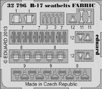 Detailset B17 Flying Fortress Seatbelts (Fabric) (HK models) E32-796
