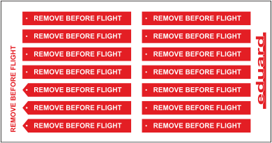 Detailset Remove Before Flight tags (fabric)  E32-807