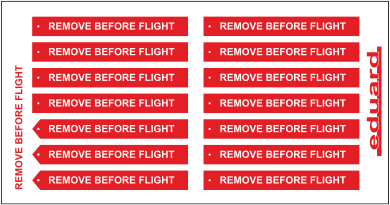 Detailset Remove Before Flight tags (fabric) E32-807