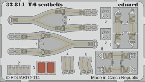 Detailset T6 Texan Seatbelts (Kitty hawk) E32-814