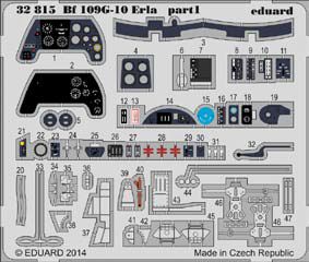 Detailset Messerschmitt BF109G-10 Erla  self Adhesive (Revell)  E32-815