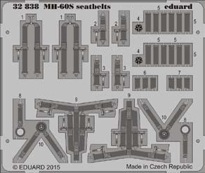 Detailset  MH60S Seatbelts (Academy)  E32-838