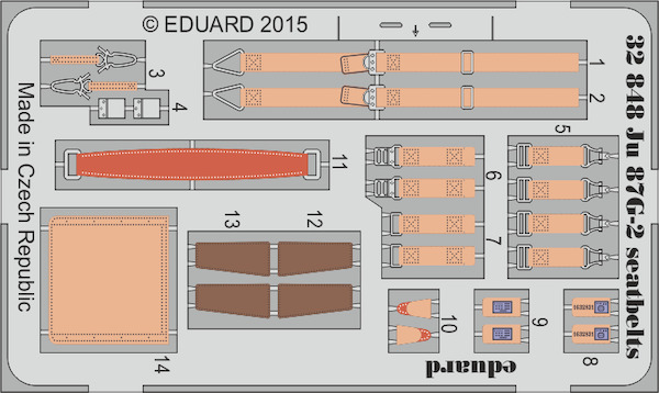 Detailset Junkers Ju87G-2 Seatbelts  (Trumpeter)  E32-848