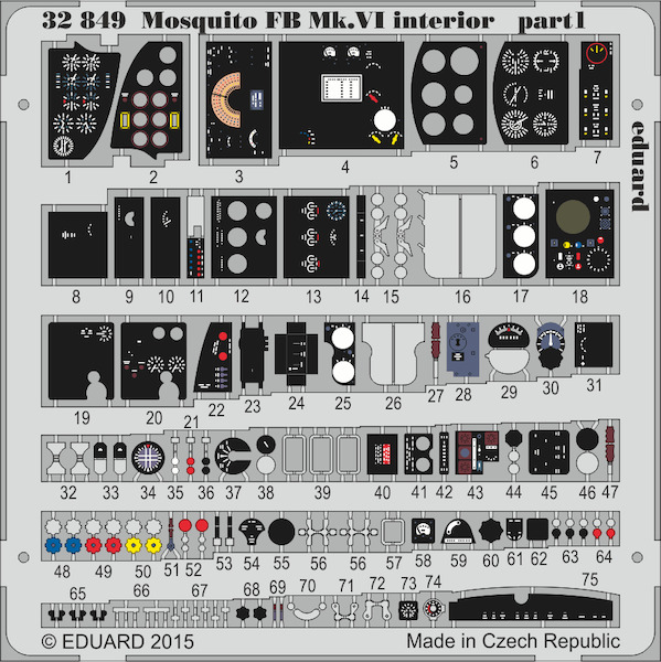 Detailset Mosquito FB MkVI Interior (Tamiya)  E32-849