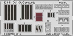 Detailset OV10A/C Bronco Seatbelts (Kitty Hawk) E32-851
