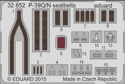 Detailset Bell P39Q/N Airacobra Seatbelts (Kittyhawk)  E32-852