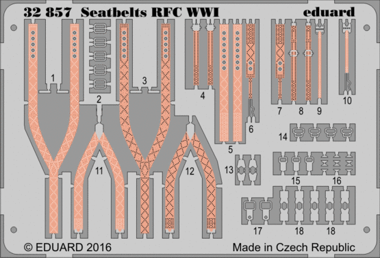 Detailset RFC WW1 Seatbelts E32-857