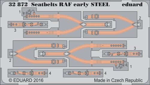Detailset RAF Early Seatbelts (steel) E32-872