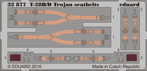 Detailset T28B/D Trojan Seatbelts (Kitty Hawk)  E32-877