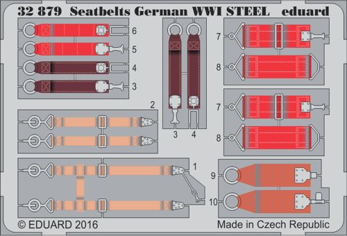 Detailset German WWI Seatbelts (STEEL) E32-879
