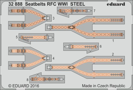 Detailset RFC WW1 Seatbelts (STEEL)  E32-888
