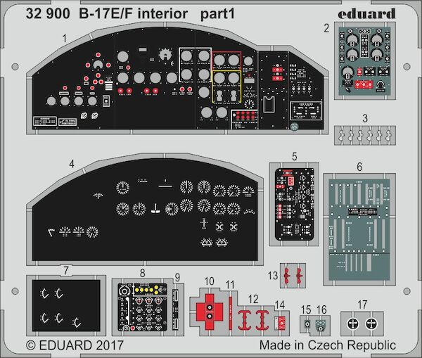 Detailset B17E/F Flying Fortress Interior (HK models)  E32-900