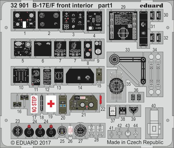 Detailset B17E/F Flying Fortress Front Interior (HK models) E32-901