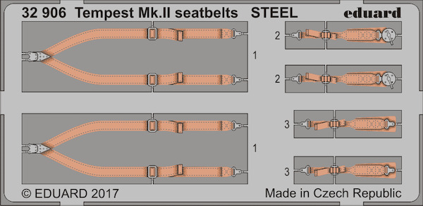 Detailset Tempest MKII Seatbelts -STEEL- (Special Hobby)  E32-906