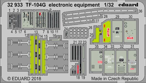 Detailset Lockheed TF104G Starfighter Electronic equipment (Italeri)  E32-933