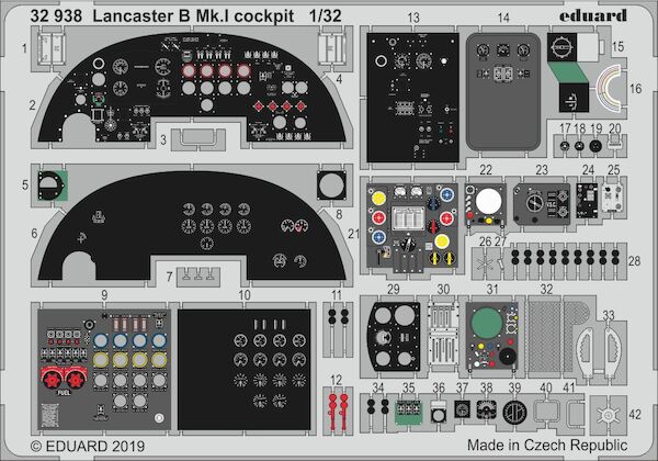 Detailset Avro Lancaster B MK1 Cockpit (Hong Kong Models)  E32-938