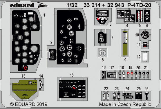 Detailset P47D-20 Thunderbolt Interior (Trumpeter)  E32-943