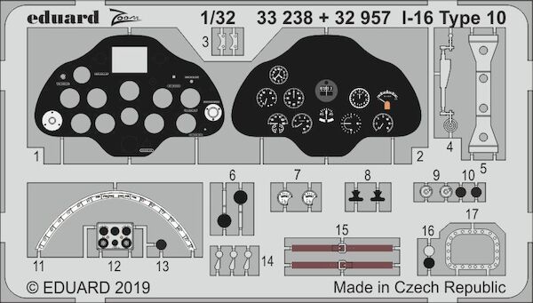Detailset Polikarpov I16 Rata type 10 (ICM) E32-957