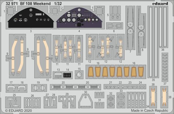 Detail set Messerschmitt BF108B (Eduard - Weekend)  E32-971