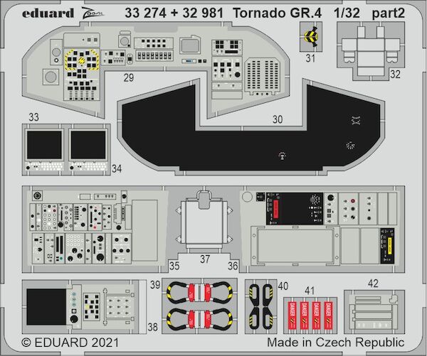 Detailset Tornado GR4 Interior (Italeri) E32-981