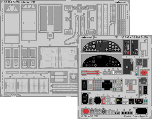 Detailset B25H Mitchell Interior (Hong Kong Models)  E32-996