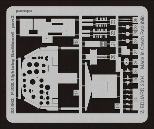 Detailset Dashboard P38L Lightning (Trumpeter)  E33-002