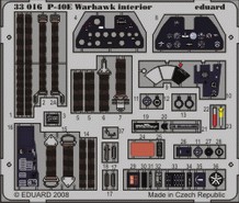 Self Adhesive Detailset Curtiss P40E Warhawk Interior (Hasegawa)  E33-016