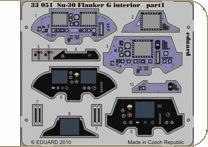 Detailset Suchoi Su30 Flanker G Interior Self Adhesive (Trumpeter)  E33-051