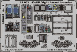 Detailset AV8B Night Attack Harrier Interior self adhesive (Trumpeter)  E33-074