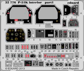 Detailset P51K Mustang Interior Self Adhesive (Tamiya) E33-117