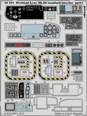 Detailset Westland Lynx MK88 Interior (Revell) E33-118