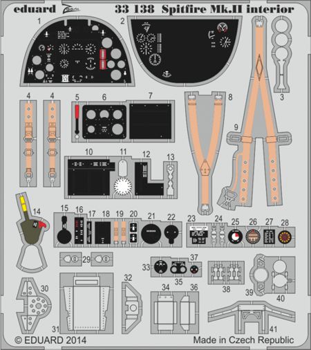 Detailset Spitfire MKII Interior self Adhesive (Revell)  E33-138